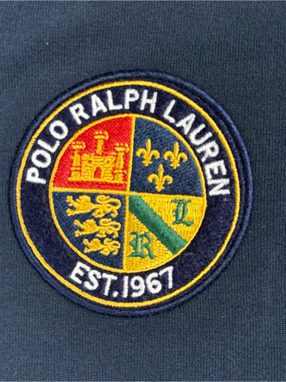 Polo Ralph Lauren XL Navy Red Double Knit Track Jacket Big Pony Crest - Picture 4 of 10